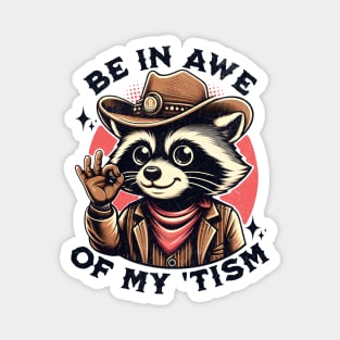 Autism Awareness Raccoon Magnet