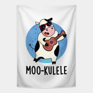 Mookelele Cute Ukelele Cow Pun Tapestry