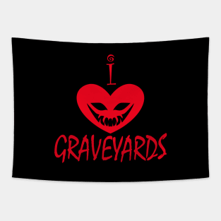 I Love Graveyards Tapestry