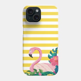 yellow flamingo design Phone Case