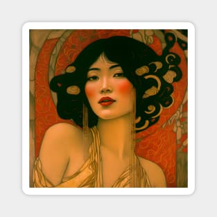 Art Deco Style Woman Magnet