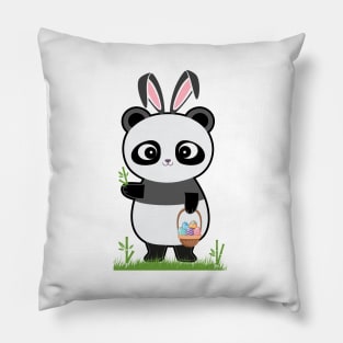 Easter Panda Egg hunting Pillow