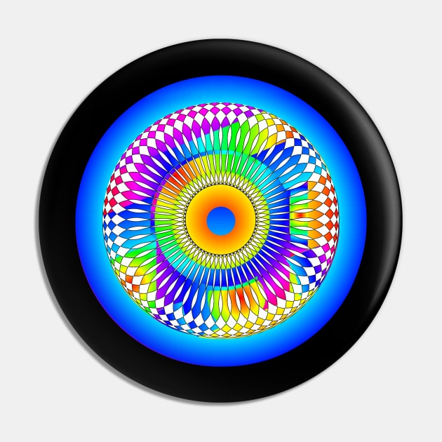 Abstract Spinning Wheel Pin by icarusismartdesigns