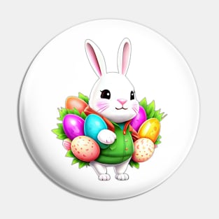 Happy Easter Bunny Rabbit Pin