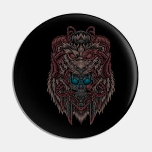 Mystical lion hat Pin