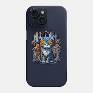 Cute Kitten in The Town Phone Case