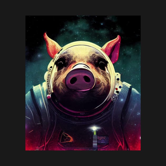 Cut Pig In Astronaut Costume by CreativeDesignsx