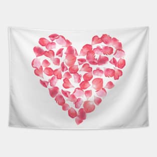 Rose petals heart Tapestry