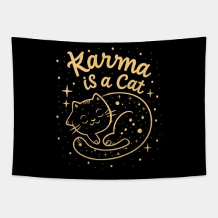 Karma Is A Cat Tapestry