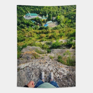 hiker view upside down Tapestry