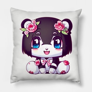 Cute kawaii panda bear Pillow