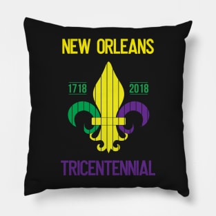 Mardi Gras 2018 Tricentential Design Pillow