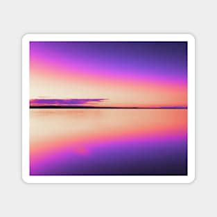 Orange And Purple Sunset Beach Magnet