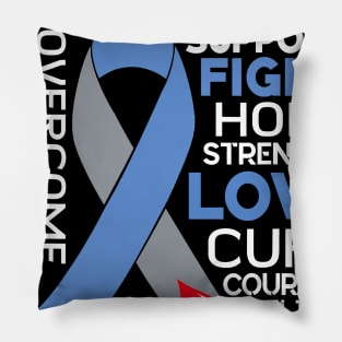 Fight Hope Love Cure Diabetes Awareness Riboon Pillow