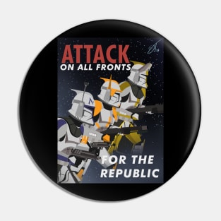 Attack on All Fronts Pin