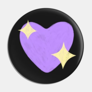 BTS purple sparkle heart Pin