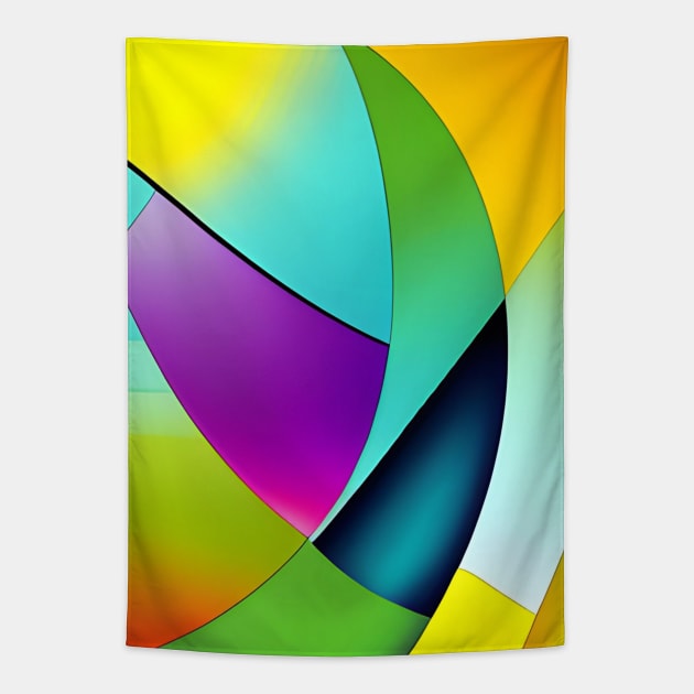 Colorful Abstract Easter Egg (MD23ETR011) Tapestry by Maikell Designs