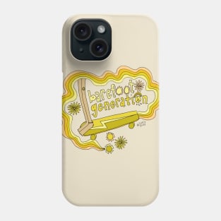 barefoot generation // retro surf skate art by surfy birdy Phone Case