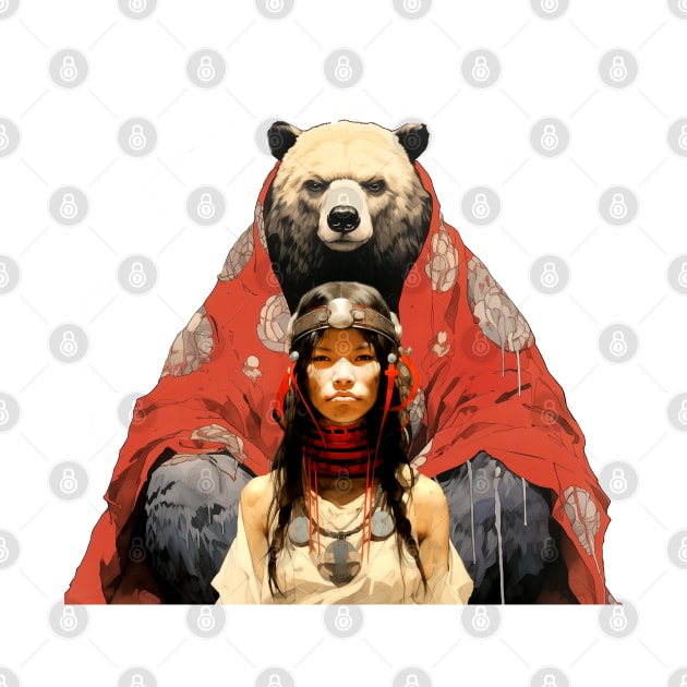 National Native American Heritage Month: "The Bear Mother" or "The Woman Who Married a Bear" by Puff Sumo