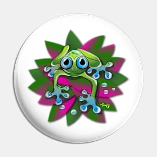 Alien Frog Pin