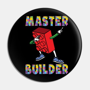 Birthday Master Brick Block Builder Pin