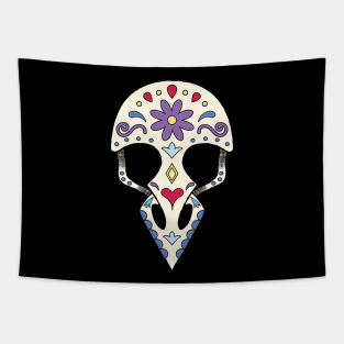 Bird sugar skull Tapestry