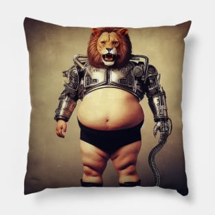 The Lion Head Robot Man Pillow