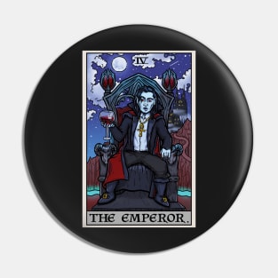 The Emperor Tarot Card Gothic Halloween Count Dracula Vampire Major Arcana Pin