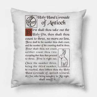 Holy Hand Grenade Script Pillow