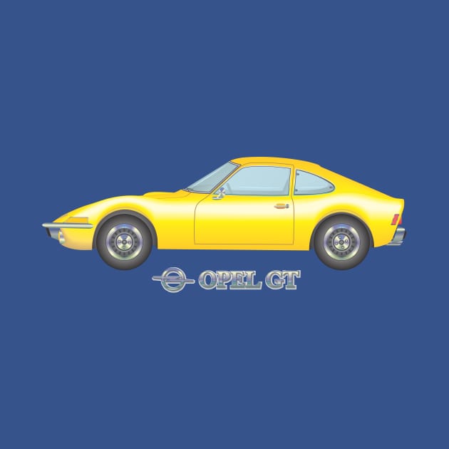 Opel GT, yellow by Norwood Designs