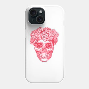 Flower Crown Skull (Pink) Phone Case