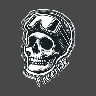 Ski Freeride Skull Unleashed Tee T-Shirt