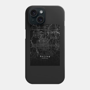 Beijing China City Map dark Phone Case