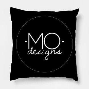 White •MO• designs Logo Pillow