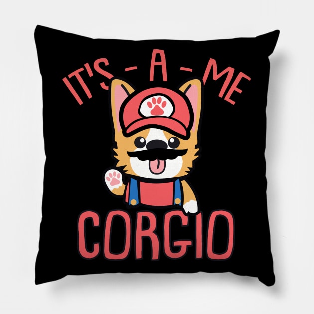 Corgi Puppy | It's A Me-Corgio Pillow by POD Anytime