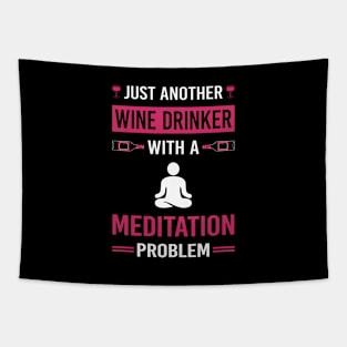 Wine Drinker Meditation Meditate Meditating Mindfulness Tapestry