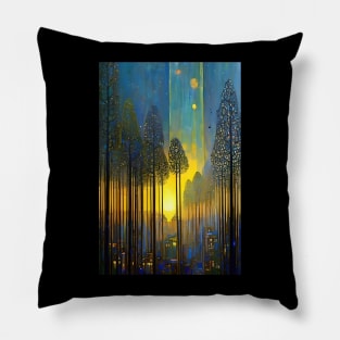 Long trees painting Pillow