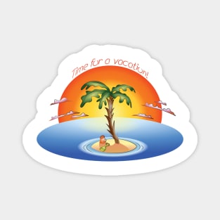 Desert Island - Time for a vacation! Magnet