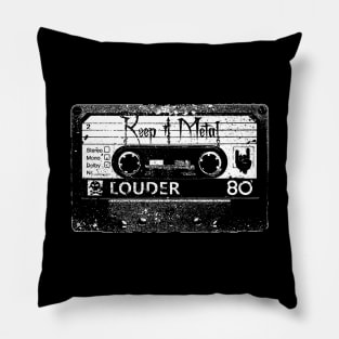 Audio Tape Cassette-Retro-Metal-Rock-Louder Pillow