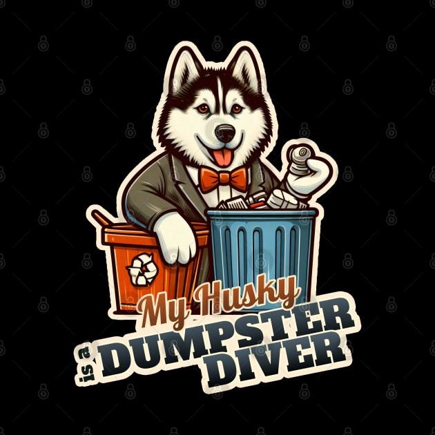 Husky Dumpster diver by k9-tee