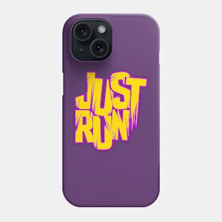 Just Run - Yellow and Purple Phone Case