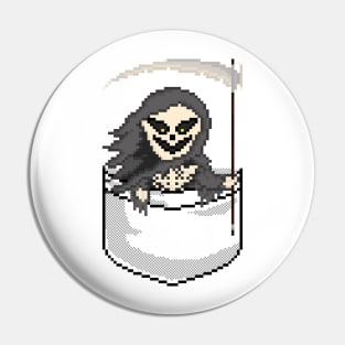 Pixel Pocket Yellow Eyes Grim Reaper Pin