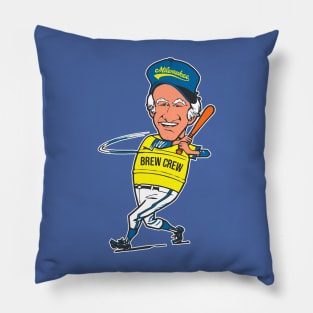 Mr Baseball ))(( Barrel Uecker Baseball Fan Pillow