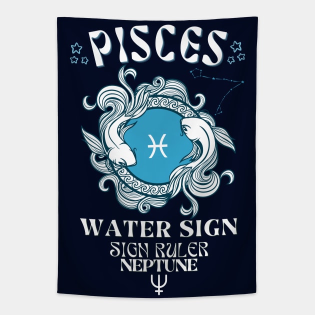 Pisces Artwork Tapestry by Souls.Print