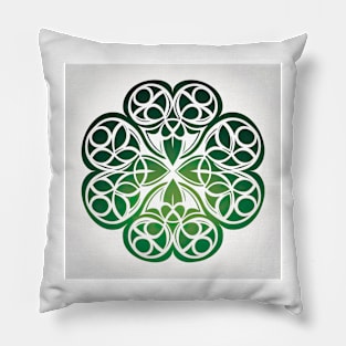 Saint Patrick's day - flat design white and green Pillow