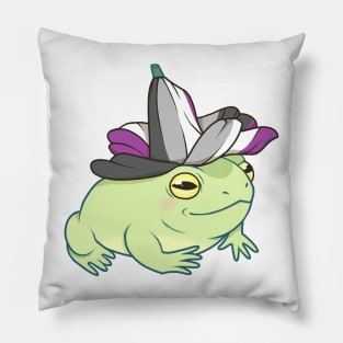 Asexual Pride Flower Frog Pillow