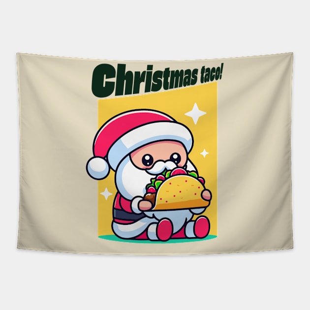 Christmas taco Tapestry by Elysian wear