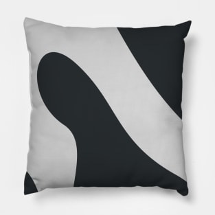 Boho abstract gray pastel swirl pattern Pillow