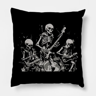 Skeletons rock and roll Pillow