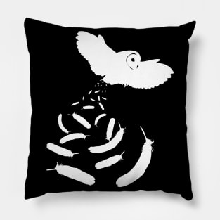 Cute Snowy Owl In Feathers For Nature Lovers Pillow